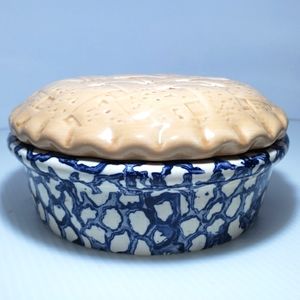 Nantucket Home Collectable Ceramic Pie Candle Holder